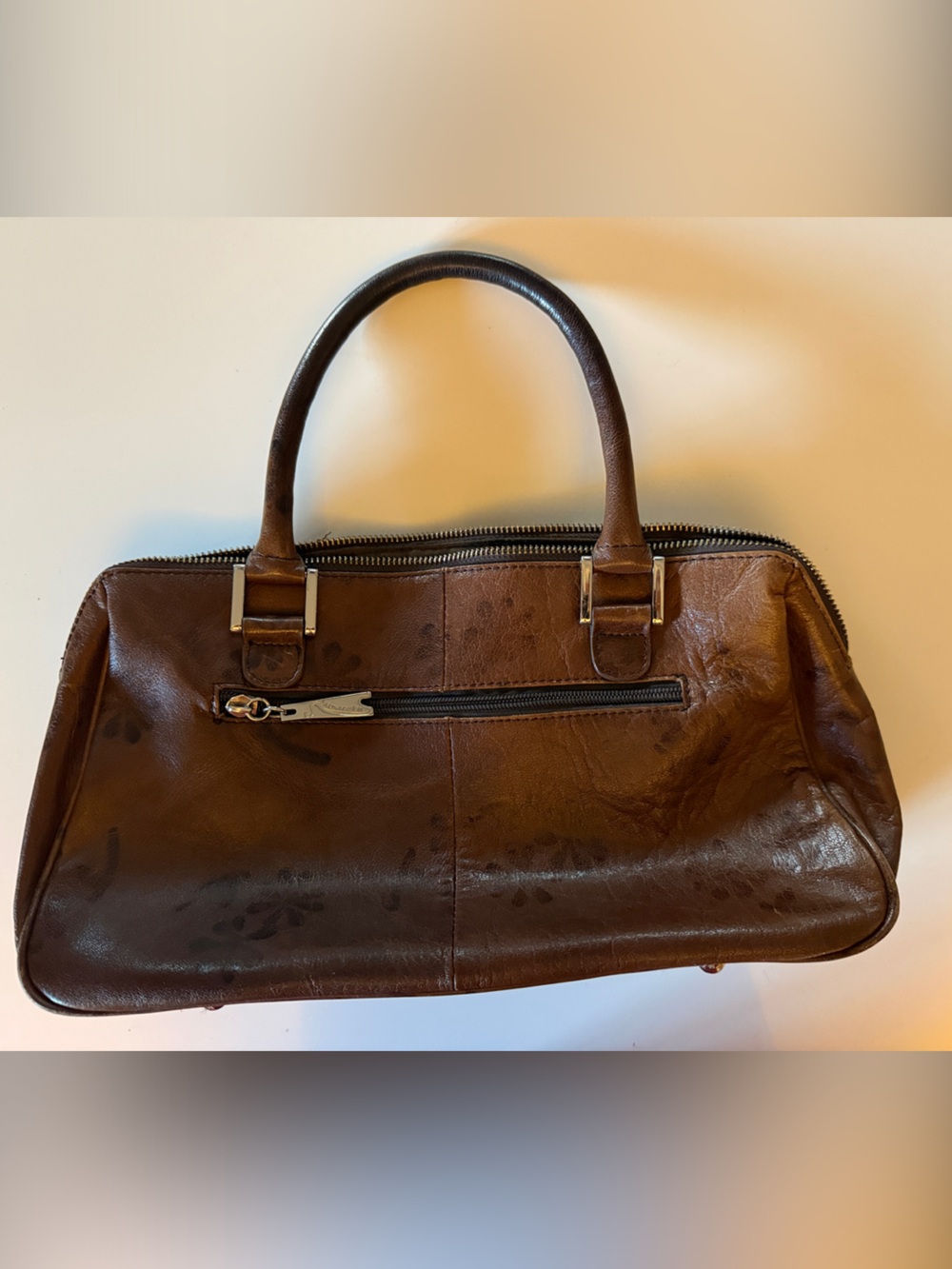 Brown Leather Satchel Purse